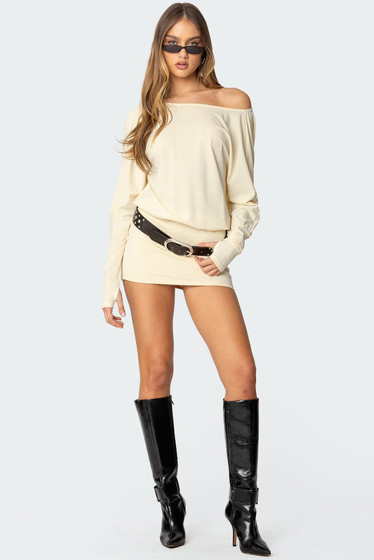 Mia ™ Off-Shoulder Mini-Kleid